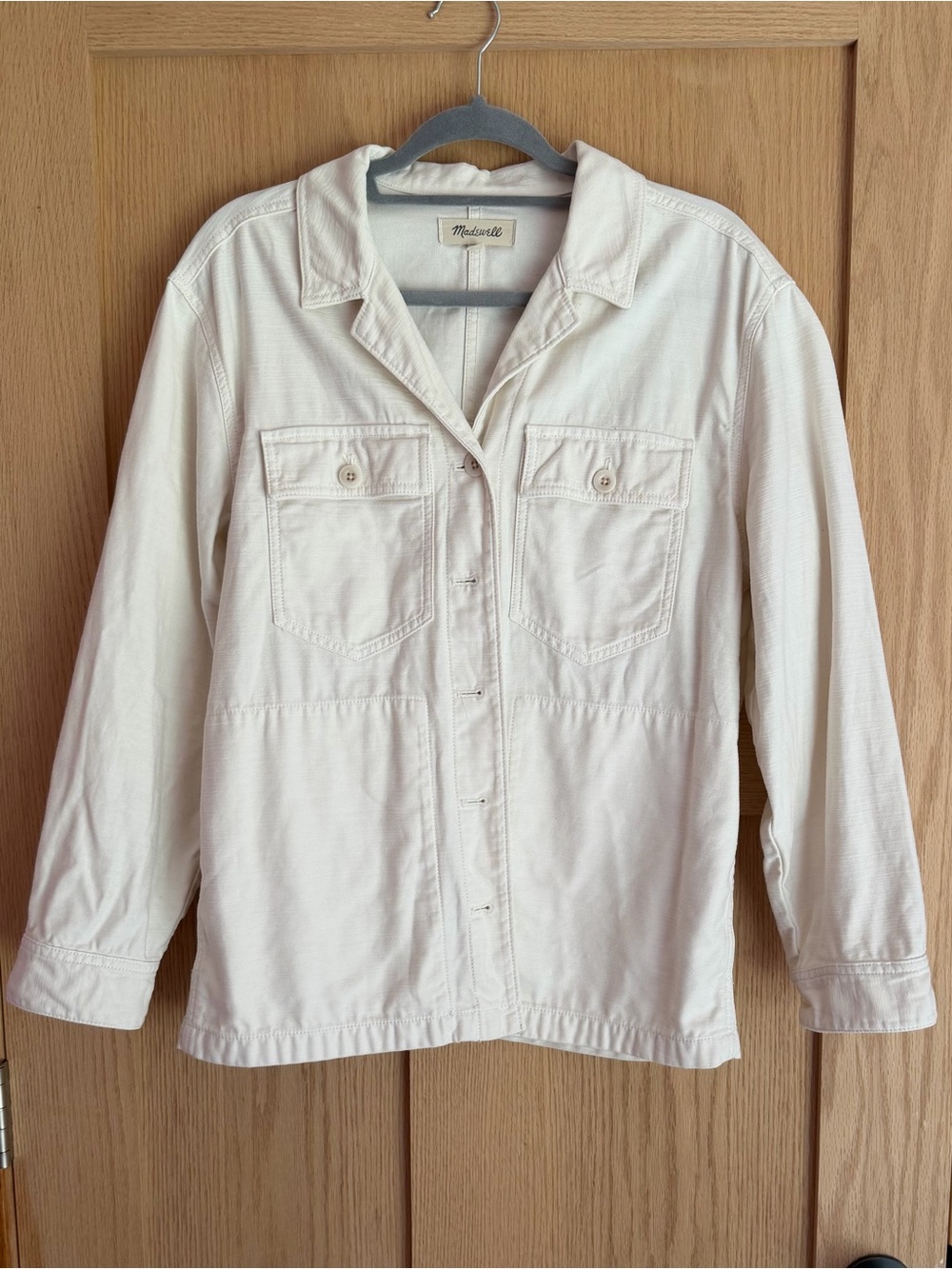 Madewell Cream Button-Front Utility Jacket